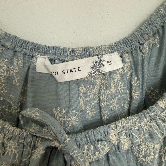 STATE Dusty Blue Floral Maxi Dress - Picture 3 of 3